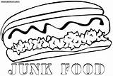 Junk Junkfood Colorings sketch template