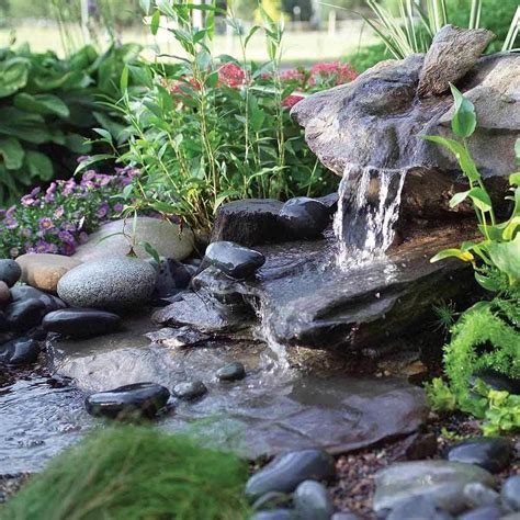 pond fountain  waterfall projects   diy fountains outdoor water features