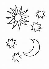 Sterne Mond Ausmalbild Malvorlagen Sonne Ausmalbilder Malvorlage Schneeflocken Malen sketch template