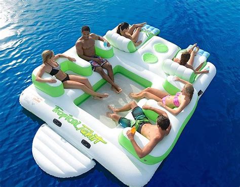 Floating Island 6 Person Inflatable Lounge Raft Pool Lake Water Sport 2