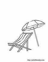 Beach Chair Coloring Pages Parasol Outline Summer Printable Umbrella Clipart Drawing Use Templates Printthistoday Template Chairs Deck Could Breeze Painting sketch template