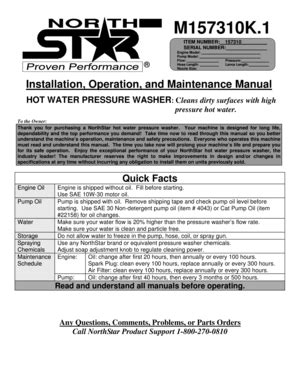 northstar hot water pressure washer wiring diagram fill  printable fillable blank
