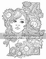 Coloring Sunflowers Meadowhaven Pages sketch template