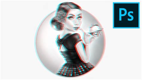 apply   anaglyph effect  photoshop youtube