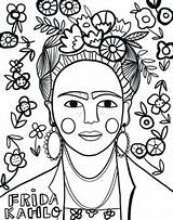 Frida Kahlo Colouring Tpt Painter Downloadable sketch template