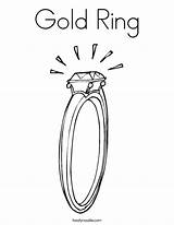 Ring Coloring Gold Diamond Engagement Built California Usa sketch template