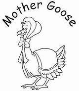 Goose Mother Coloring Pages Template sketch template