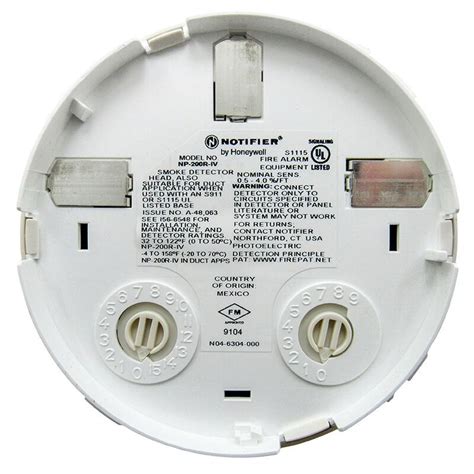 notifier np  iv photoelectric smoke detector ivory