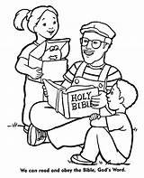 Coloring Pages Christian Obey God Family Obedience Parents Kids Bible Colouring Color Happy Christianity Topcoloringpages Choose Board Class Template sketch template