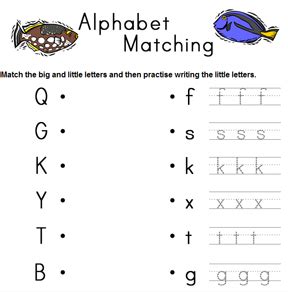 alphabet big  small letter matching