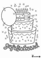 Taart Verjaardag Gefeliciteerd Jaar Kaarsen Verjaardagskalender Downloaden Uitprinten sketch template