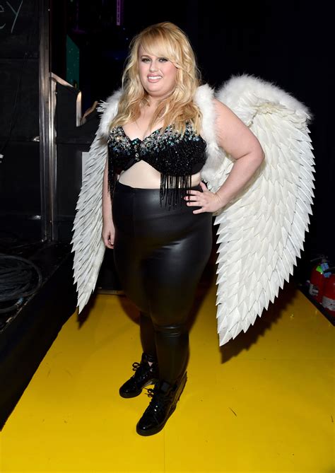 rebel wilson dressed as a victoria s secret angel at the