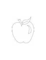 Apple Coloring Bitten Leaf sketch template