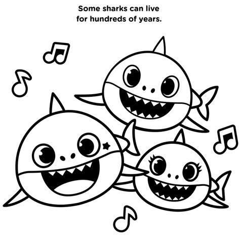 baby shark song coloring page  printable coloring pages  kids