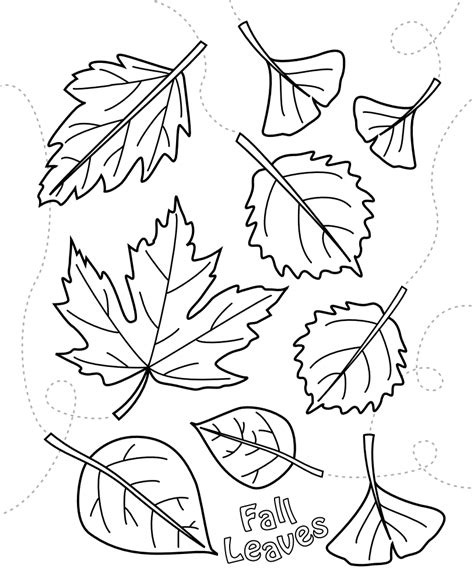 autumn leaves coloring pages getcoloringpagescom