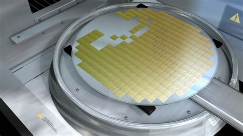 separating  silicon wafer  individual die stock footage video