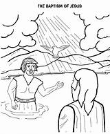 Jesus Baptism Coloring Sermons4kids sketch template