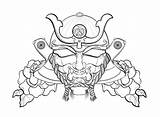 Samurai Mask Drawing Helmet Drawings Template Armor Behance Getdrawings Sketch Coloring sketch template
