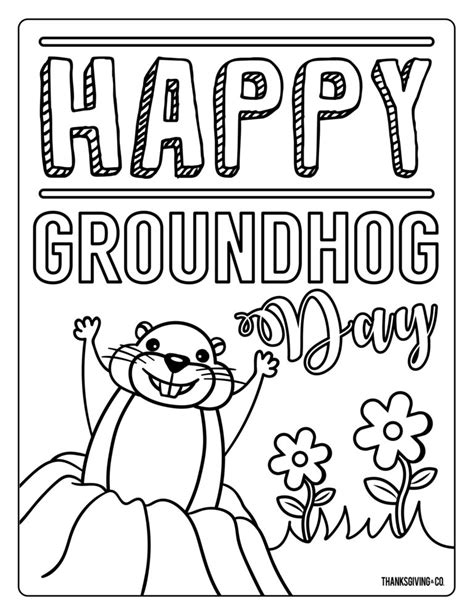 adorable groundhog day coloring pages  kids