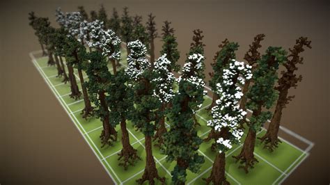 custom minecraft redwood trees    model  plutouthere atplutouthere