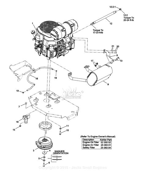 exmark lzegkca sn   parts diagram  engine assembly