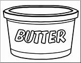 Butter Clipart Coloring Clip Food Clipground Webstockreview sketch template