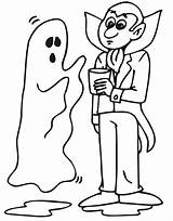 Ghost Dracula Coloring Pages Color Halloween Printable Kids Sheets Popular Talking sketch template