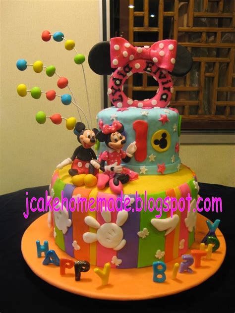 jcakeathomemade mickey mouse  minnie mouse birthday cake cakes  morelove