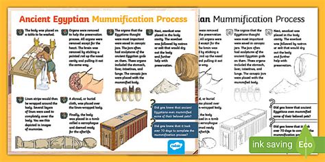 Ancient Egyptian Mummification Process Poster Twinkl