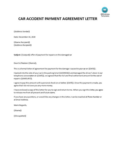 settlement statement template