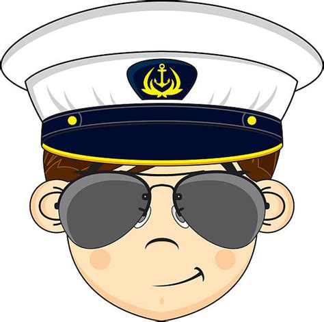 Sailor Navy Cartoon Sunglasses Illustrations Royalty Free