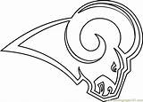 Rams Los Angeles Coloring Logo Pages Nfl Color Printable Coloringpages101 Getcolorings Log sketch template