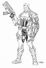 Cable Marvel Men Spiderguile Deviantart Comic Comics Lineart Drawings Drawing Xmen Sketch Characters Book Spiderman Outdid Himself Man Choose Board sketch template