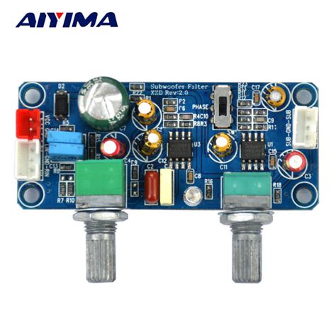 aiyima  pass filter bass subwoofer preamp amplifier board single power dc   preamplifier