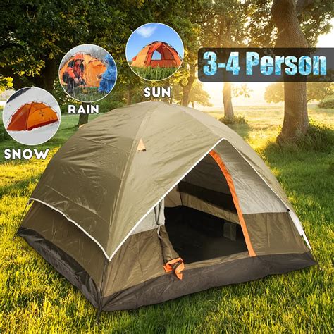 person windbreak camping tent dual layer waterproof open anti uv tourist tents  outdoor