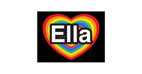 I Love Ella I Love You Ella Heart Postcard