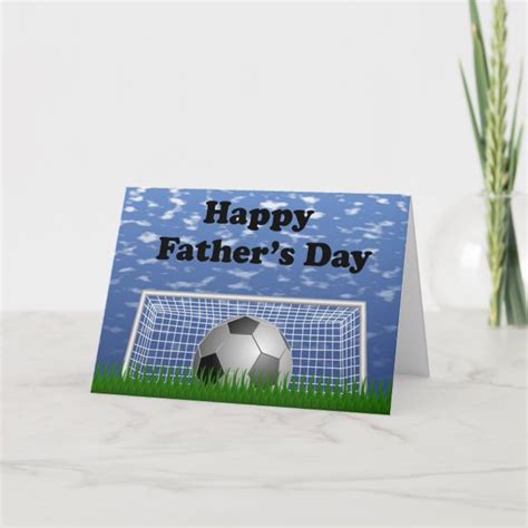 happy fathers day soccer card zazzlecom