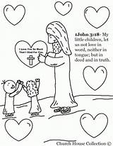 Coloring Children Pages Jesuse Jesus Loves Printable Popular sketch template