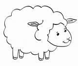 Coloring Sheep Pages Cute Printable Lamb Drawing Paper Categories sketch template