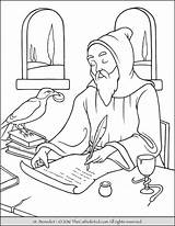 Benedict Clare Assisi Established Monastic sketch template
