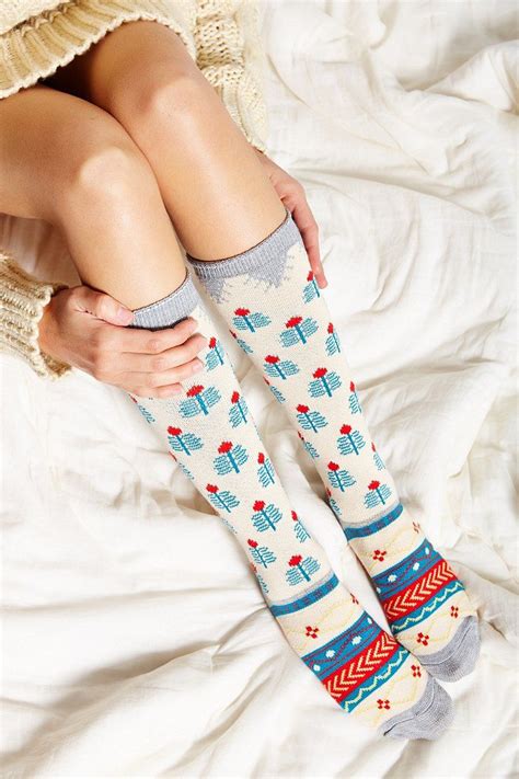 hansel from basel heavy knit knee high sock fashion socks winter