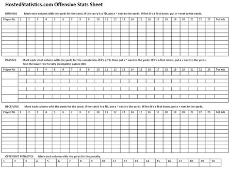 printable football stat sheets
