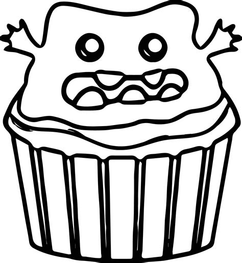halloween cupcake coloring pages  adults kidsworksheetfun