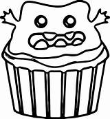 Coloring Cupcake Pages Halloween Adults Creature Colouring Kitty Hello Awesome Birthday sketch template