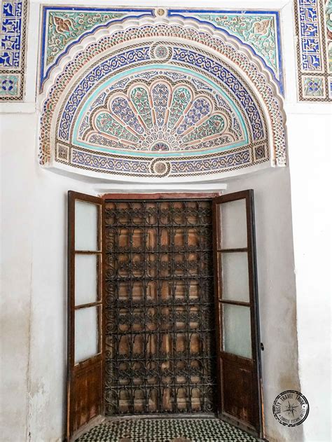 visiting beautiful bahia palace  marrakesh rusty travel trunk
