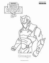 Fortnite Coloring Omega Pages Skin Printable sketch template