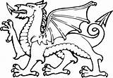Dragon Welsh Template Simple Dragons Printable Symbols Wales Outline Coloring Google Pages Stencils Templates Cymru Language Mythical Celtic Ie sketch template