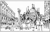 Coloring Pages City Rome Italy Landmark Venice Printable Color Cathedral Historical Learn Sites Book Building Large sketch template