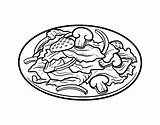 Salad Coloring Drawing Pages Colouring Bowl Coloringcrew Getdrawings Food sketch template