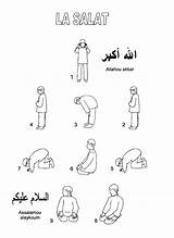 Salat Islamic Positions Salaah Ramadan Ablution Prayers Worksheets Homework sketch template